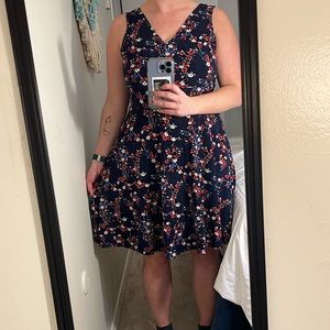 Floral dress with back tie